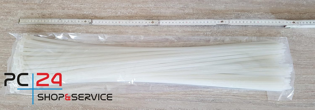 Kabelbinder 750mm Beige - Weiss - Natur 100Stck. | auch für Plakate | Premiumqualität von PC24 Shop
