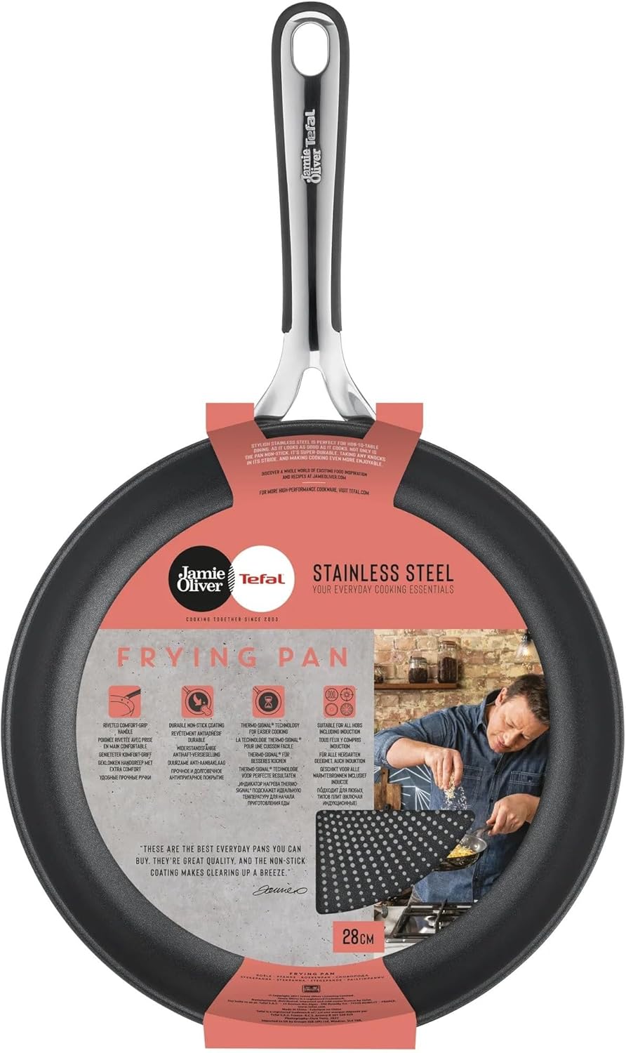 Groupe SEB Pfanne 28cm JO KITCHEN ESSENTIAL E31406 28 cm Frying Pan, 28 cm Frying Pan