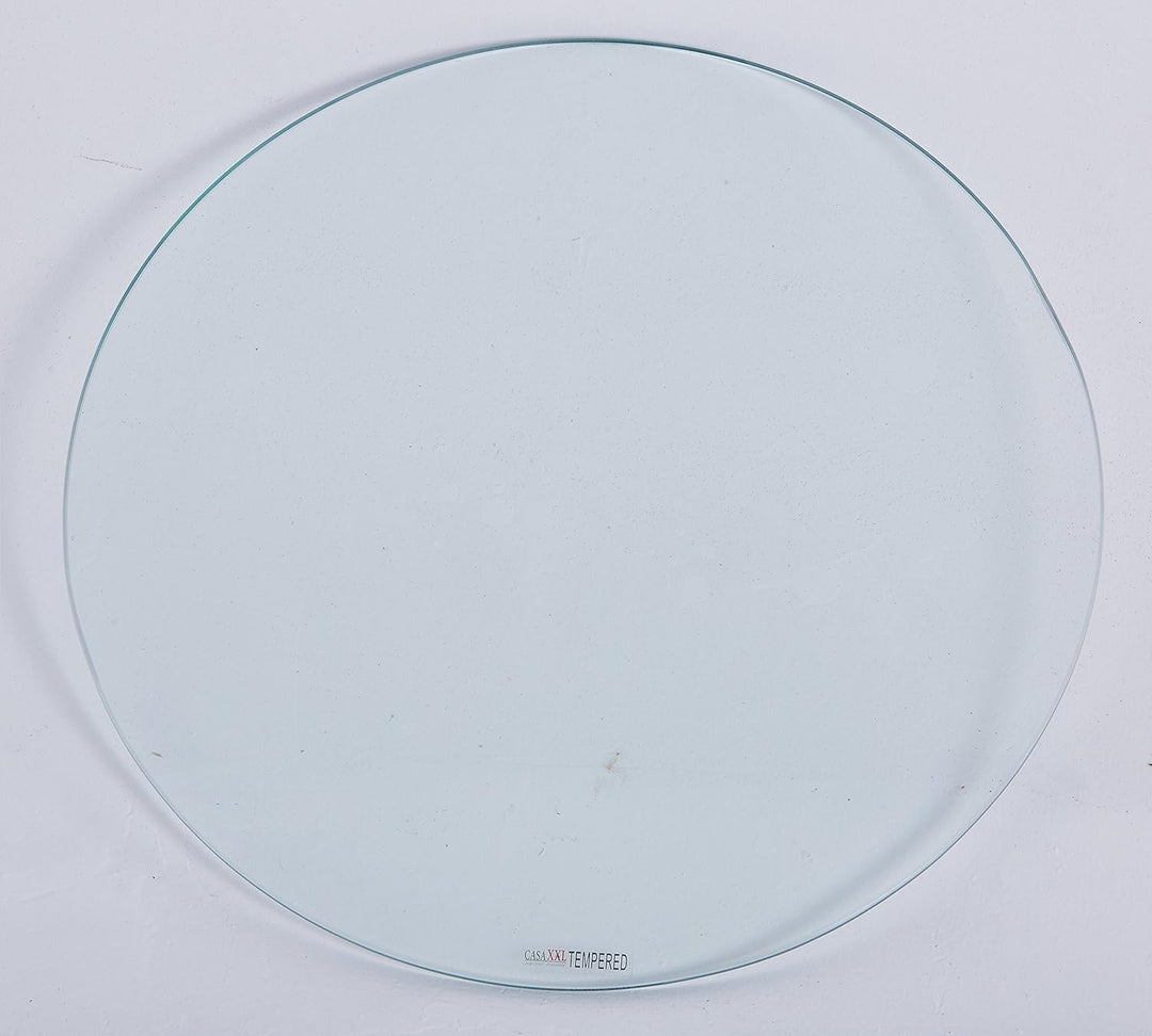 Euro Tische Glasplatte und Tischplatte in 30cm Rund Gestalt, Glasboden mit 6mm ESG Sicherheitsglas,