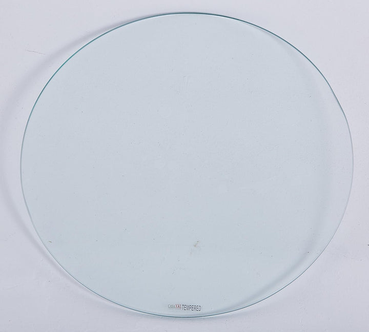 Euro Tische Glasplatte und Tischplatte in 30cm Rund Gestalt, Glasboden mit 6mm ESG Sicherheitsglas,