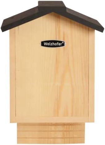 Welzhofer Fledermaus-Flachkasten Lexi, Fledermaushaus aus langlebigem Kiefernholz, geeignet für Zwer