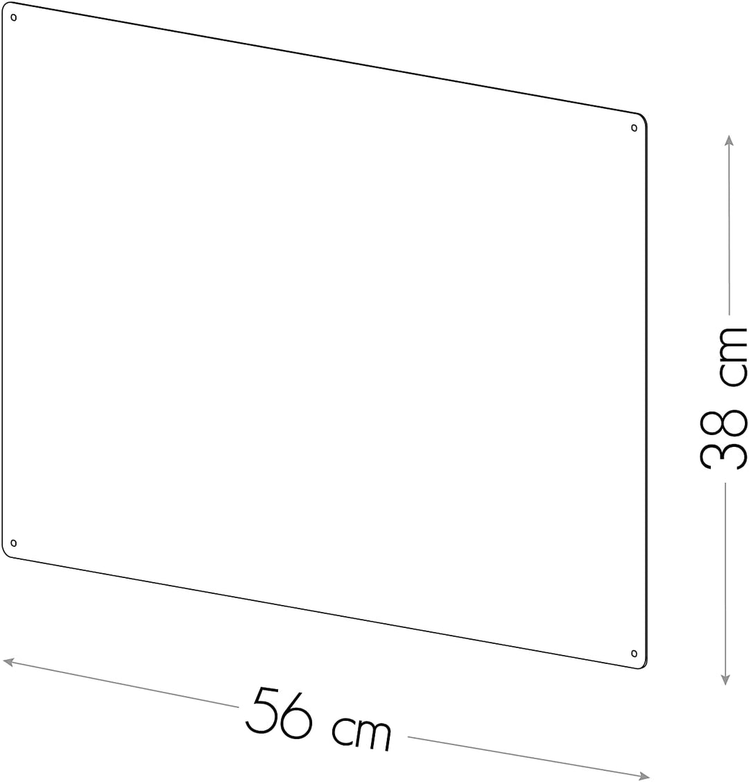 KalaMitica Magnettafel Schwarz - Kreidetafel Magnetisch, Magnetpinnwand für jede Art von Magneten -