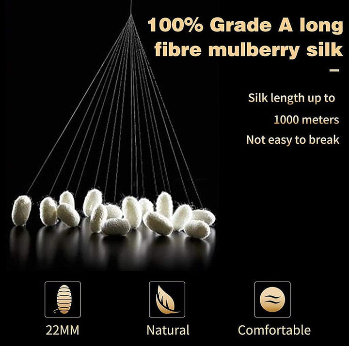 Kissenbezug aus Naturseide, hypoallergen, 22 Momme, 100% Seide, 600 Fäden, mit verdecktem Reissversc