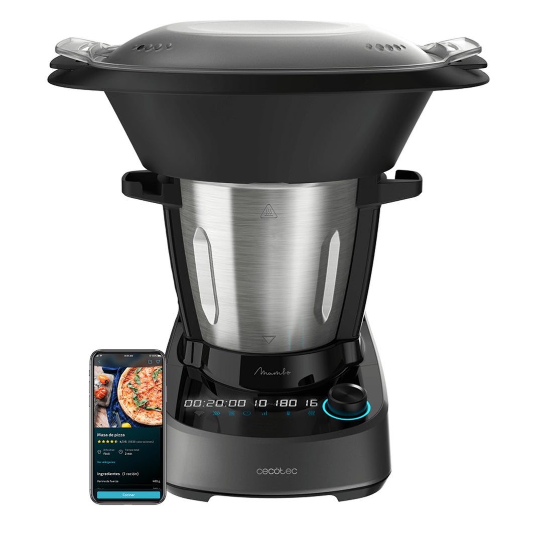 Cecotec Multifunktions-Küchenmaschine Mambo 11090, 1600W, 37 Funktionen, APP, Waage, 3,3L Edelstahlk