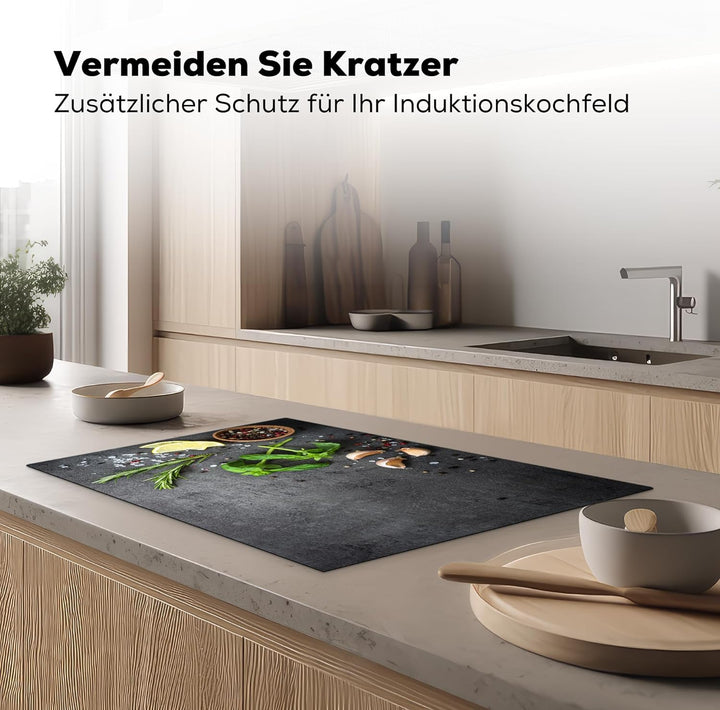 KitchenYeah© Herdabdeckplatte Einteilig Küche Herdabdeckung Ceranfeld Abdeckplatte Kochfeld Abdeckun