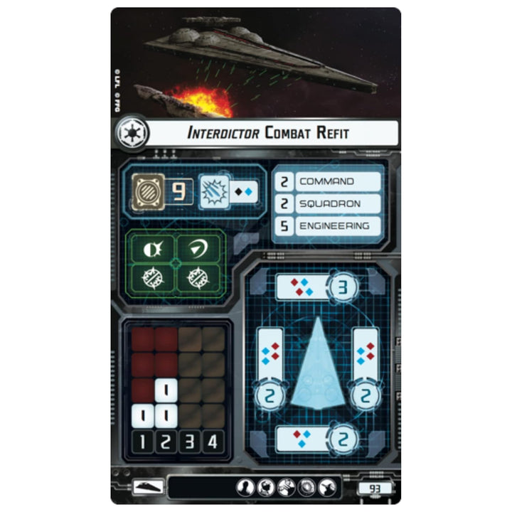 Fantasy Flight Games - Star Wars Armada: Galactic Republic: Interdictor Class - Miniature Game