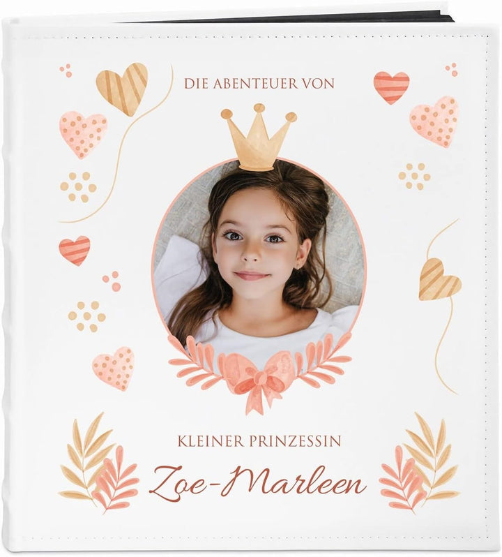 Maverton Fotoalbum zum Selbstgestalten + mit Aufdruck - für 240 Fotos 10x15-60 schwarze Seiten - Grö
