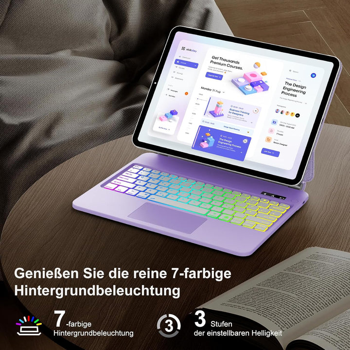 Magic Keyboard für iPad Air 11" (M3 2025, M2 2024)/iPad Pro 11 (4ª/3ª/2ª/1ª Gen), Magnetischer Ständ