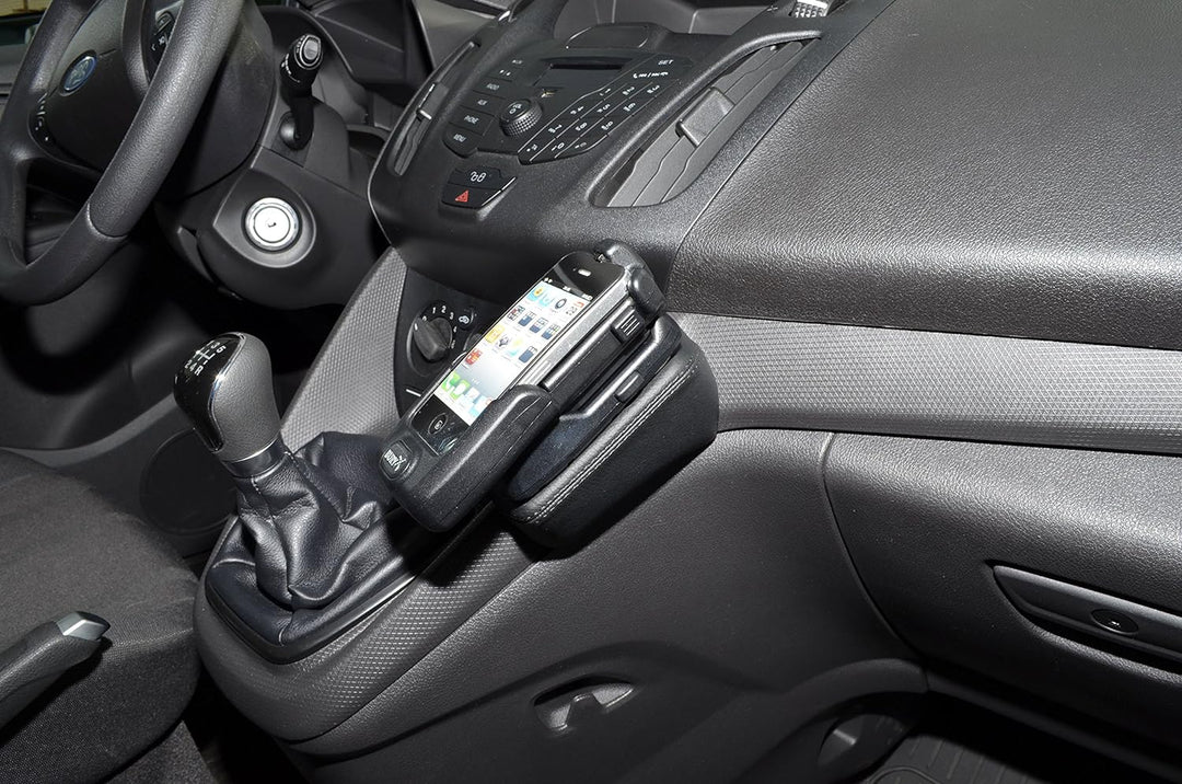 KUDA 1375 Halterung Kunstleder schwarz für Ford Transit Connect ab 12/2013 (nur Gangschaltung), 1375