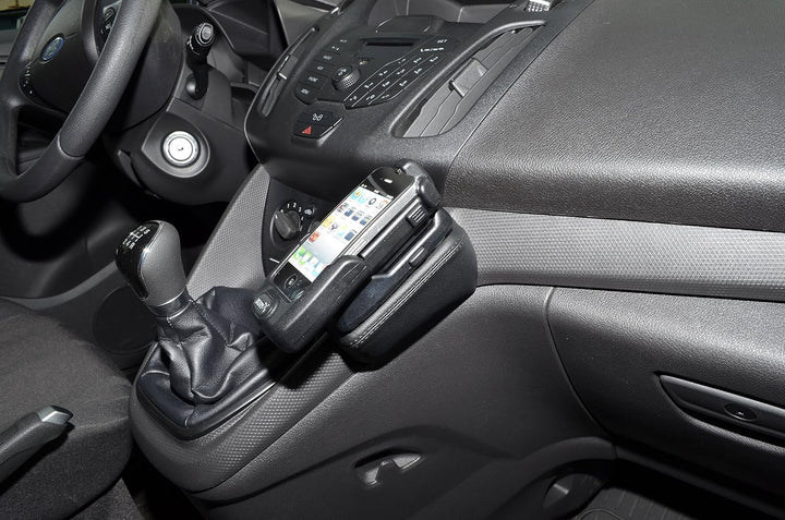 KUDA 1375 Halterung Kunstleder schwarz für Ford Transit Connect ab 12/2013 (nur Gangschaltung), 1375