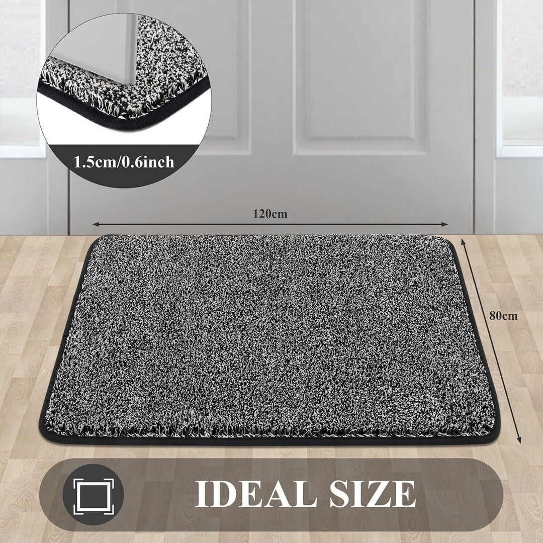 Pauwer Gross 80 x 120 cm Fussmatte Rutschfester Eingangstürmatte Waschbar strapazierfähiger Schmutzf
