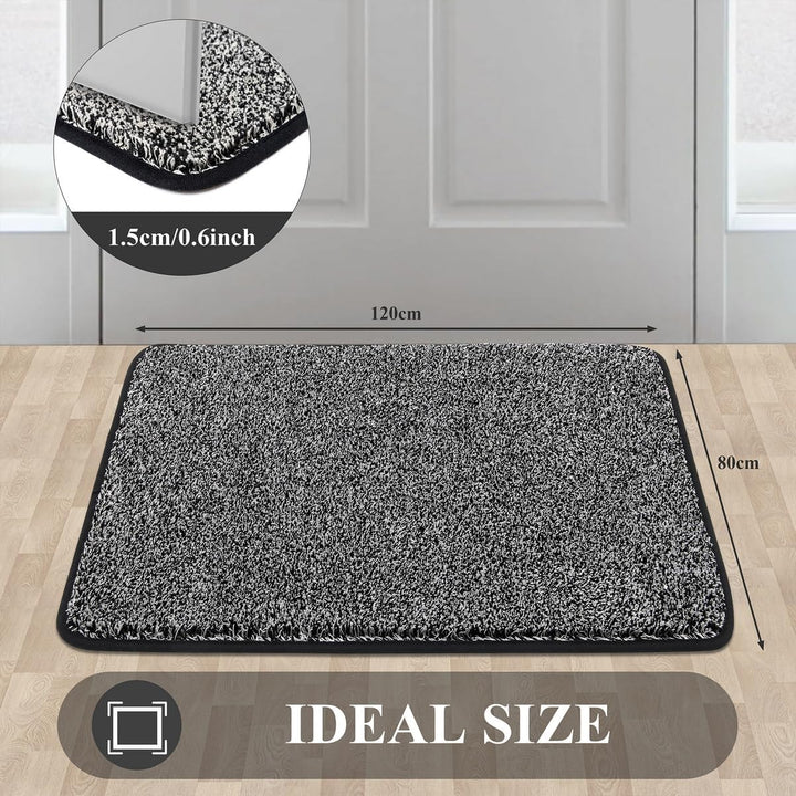 Pauwer Gross 80 x 120 cm Fussmatte Rutschfester Eingangstürmatte Waschbar strapazierfähiger Schmutzf