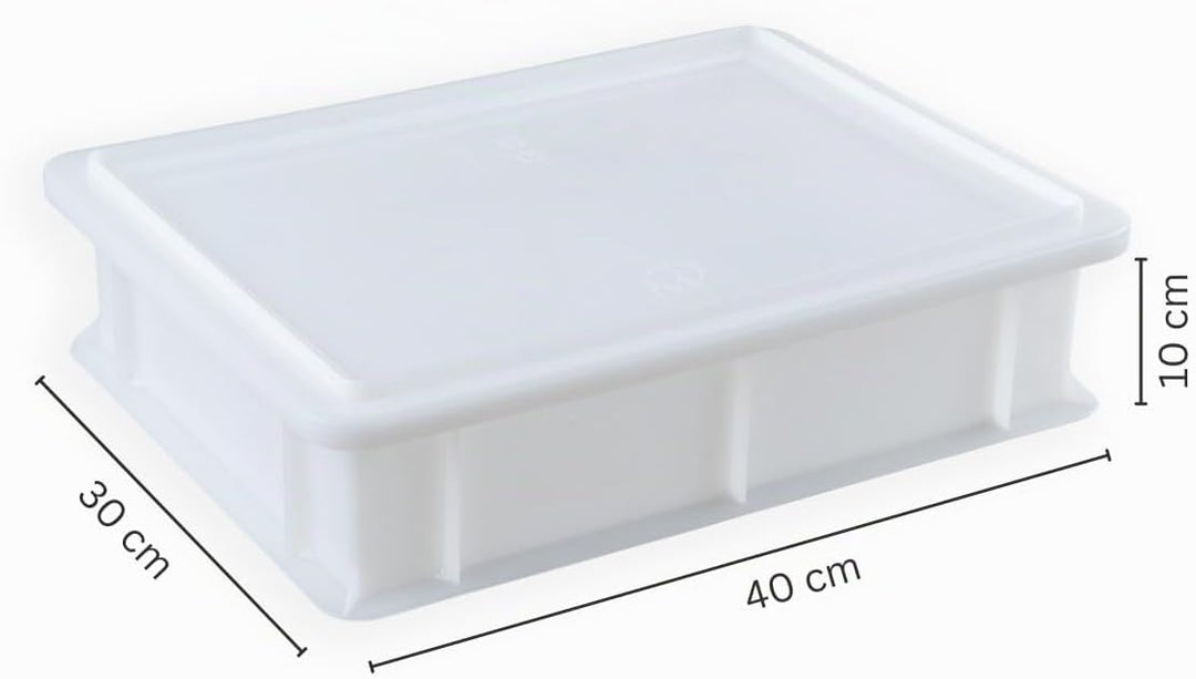 hello sweety Marcels Teigwanne mit Deckel 40×30×10 cm – Gärbox für Brot- und Pizzateig bis 2 kg – st