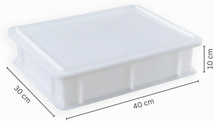hello sweety Marcels Teigwanne mit Deckel 40×30×10 cm – Gärbox für Brot- und Pizzateig bis 2 kg – st