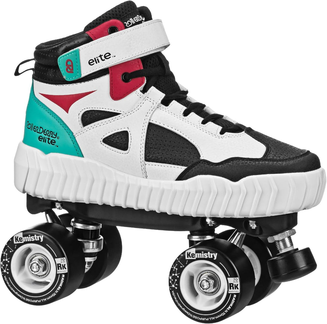 Roller Derby Mens 5/Womens 6 Weiss/Blaugrün, Mens 5/Womens 6 Weiss/Blaugrün