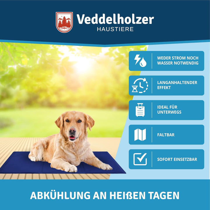Veddelholzer Kühlmatte (M) für Hunde extra Dick und selbstkühlend ohne Strom Perfekt für Sommer &amp; Re