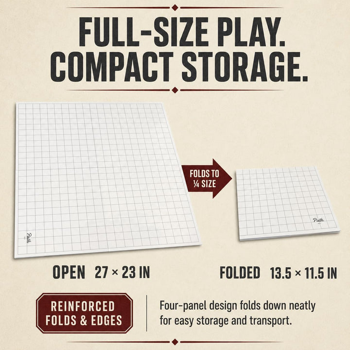 Double Sided Battle Game Mat for DND - Tabletop RPG Game Map Great for Dungeons and Dragons, Pathfin
