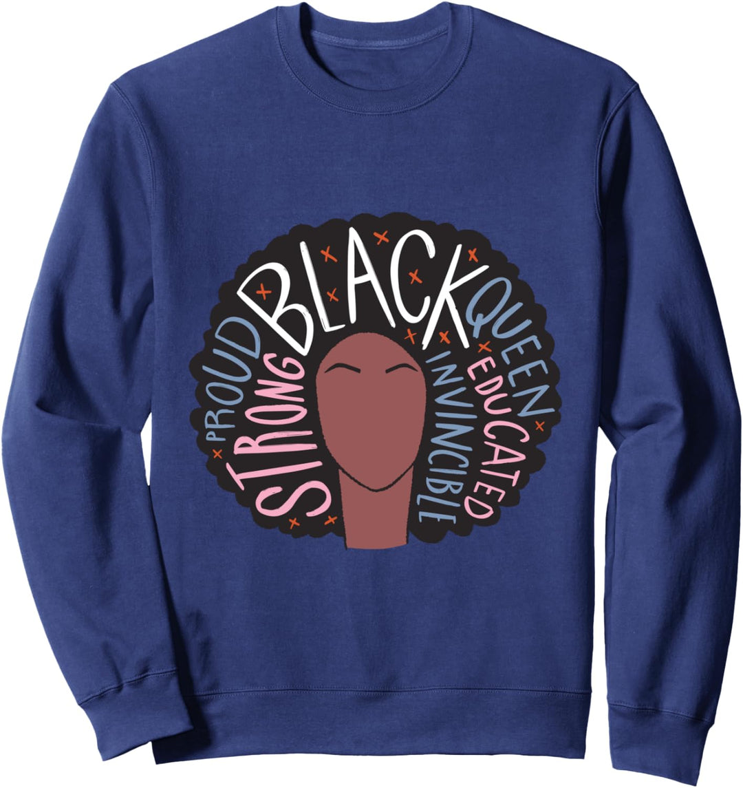 Strong Black Woman I Cool Black Pride Afro Girl Sweatshirt