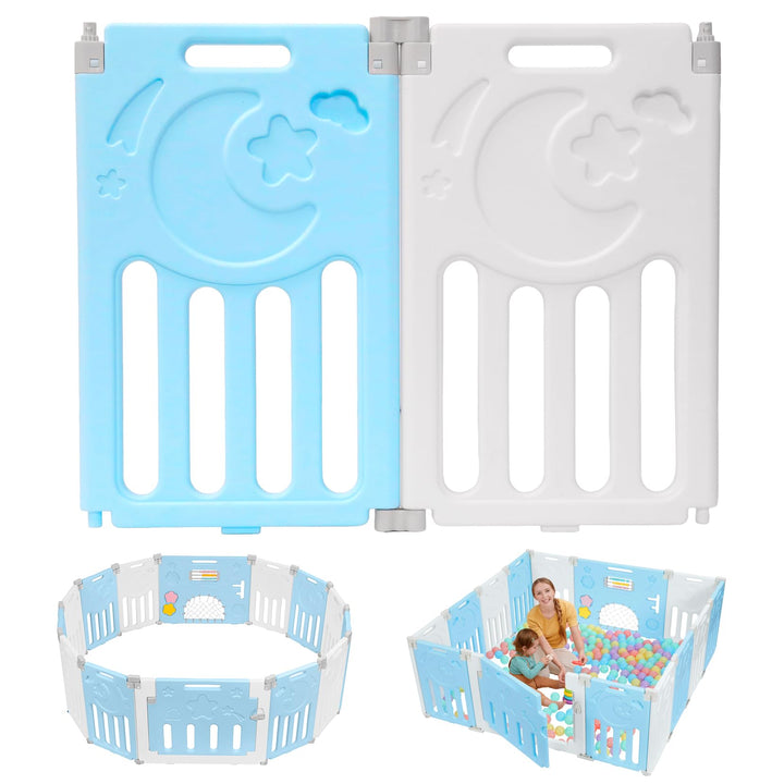 Dripex Laufstall Baby, 2 paneele, Laufgitter Baby, Baby Playpen, Laufstall in Anpassungsfähiger Form