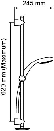 Mira 2.1703.006 Nektar Montage-Set, Chrom, silber, 2.1703.390, Chrome 1.75 m