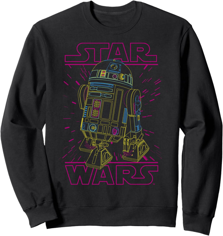 Star Wars R2-D2 Neon Outlined Poster Sweatshirt