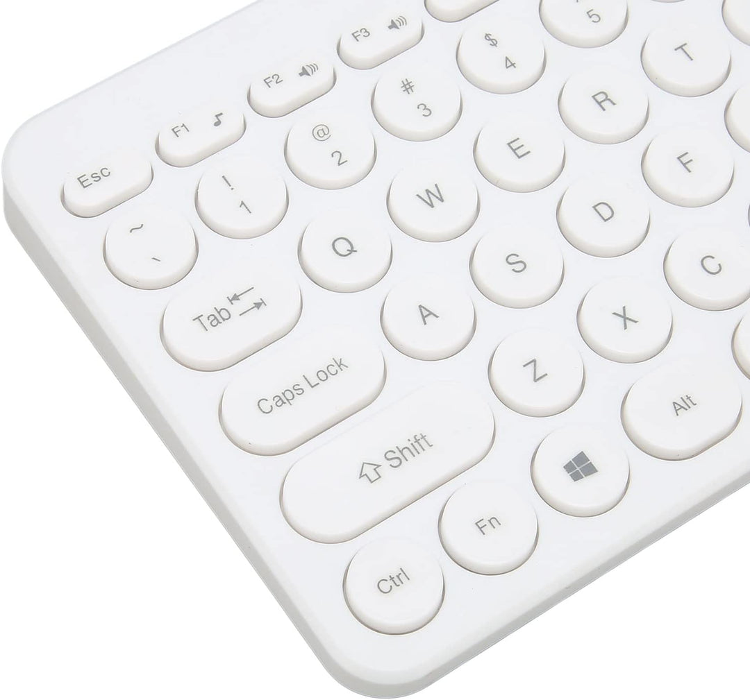ciciglow Kabellose Tastatur- und Maus-Kombination, 2,4 GHz Kabellose Ergonomische Tastatur-Maus 78 T