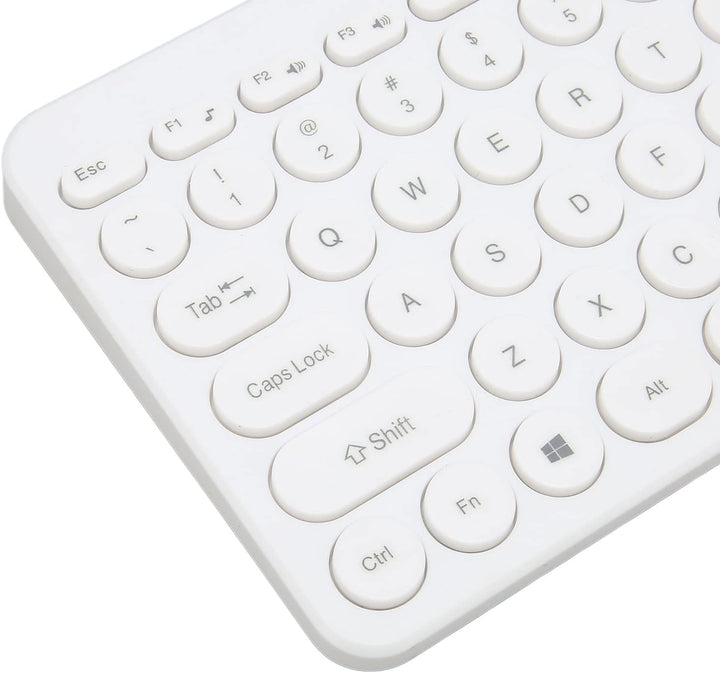 ciciglow Kabellose Tastatur- und Maus-Kombination, 2,4 GHz Kabellose Ergonomische Tastatur-Maus 78 T