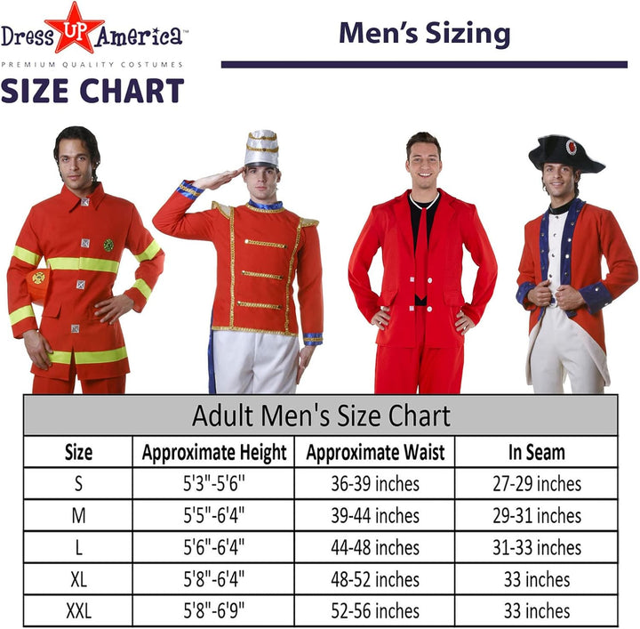 Dress Up America 7 Grösse Mittel (Taille: 99-112, Höhe: 165-168 cm, Schrittnaht: 74-79 cm)., Grösse