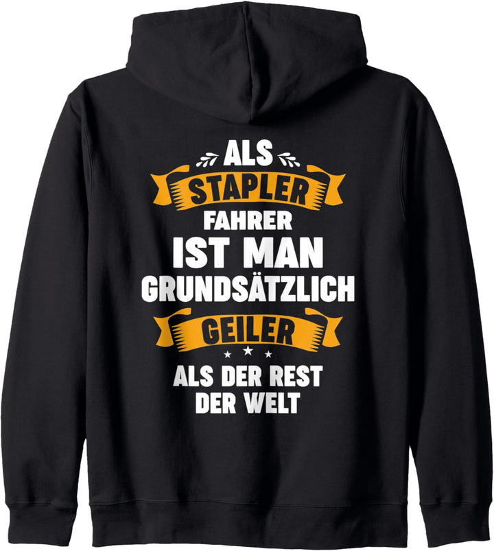 Gabelstapler Staplerfahrer Lagerarbeiter Beruf Arbeit Spruch Kapuzenjacke