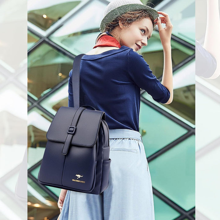 NICOLE & DORIS Rucksack Damen Klein Handtasche Rucksack Anti Diebstahl Wasserdichter Rucksäcke PU Le