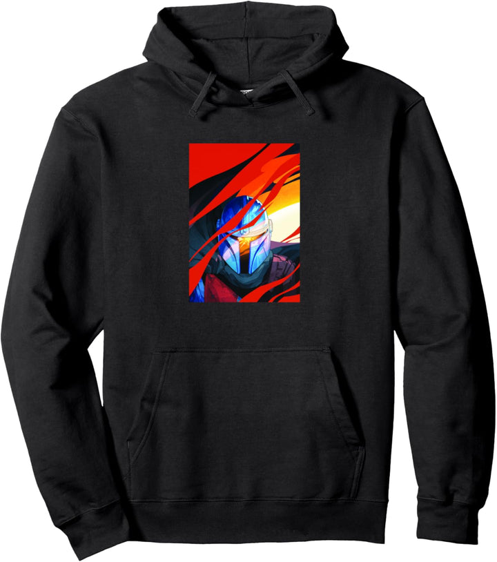 Star Wars Mandalorian Smoke Poster Pullover Hoodie