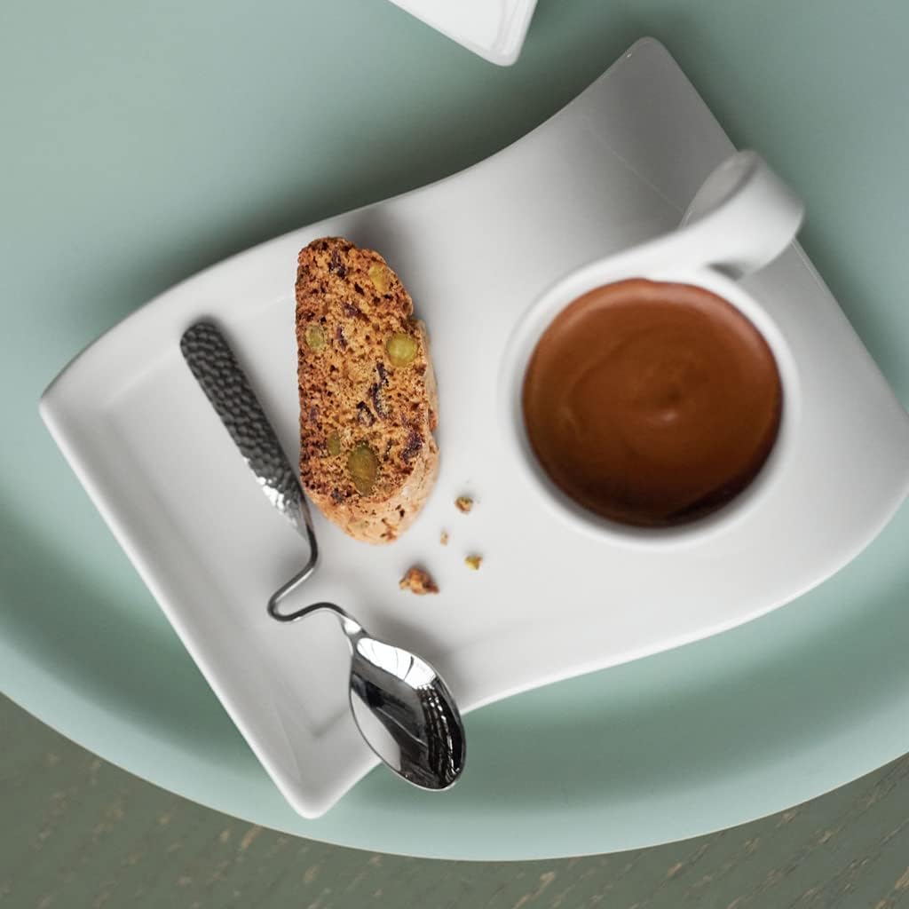 Villeroy &amp; Boch – NewWave Caffè Espresso-Set inkl. Löffel, 3 teilig, Geschirr Set für eleganten Kaff