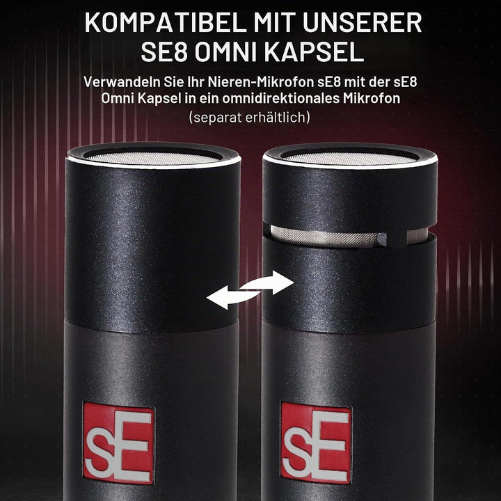 SE ELECTRONICS SE8 Stereo Set Schwarz, Schwarz
