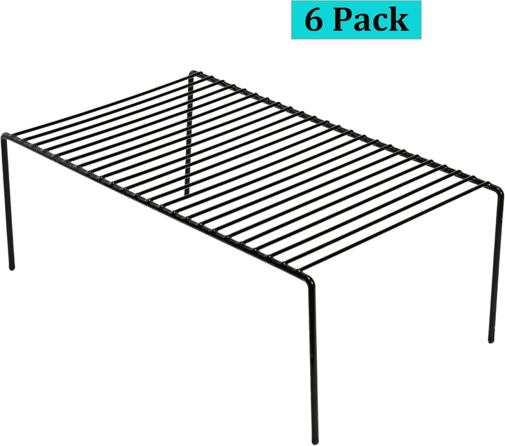 IPEGTOP 6er-Pack grosser Gefrierschrank-Aufbewahrungsregal, rostfreier Edelstahl, platzsparend, für