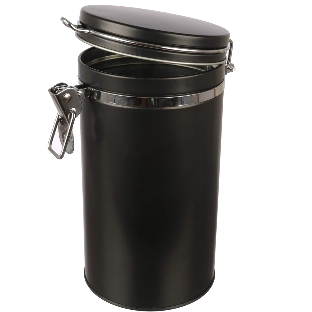 Rimoco Kaffee Vorratsdose schwarz mit Bügel-Verschluss und Deckel mit Gummidichtring | Höhe: 20 cm,