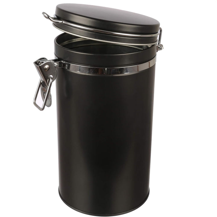 Rimoco Kaffee Vorratsdose schwarz mit Bügel-Verschluss und Deckel mit Gummidichtring | Höhe: 20 cm,