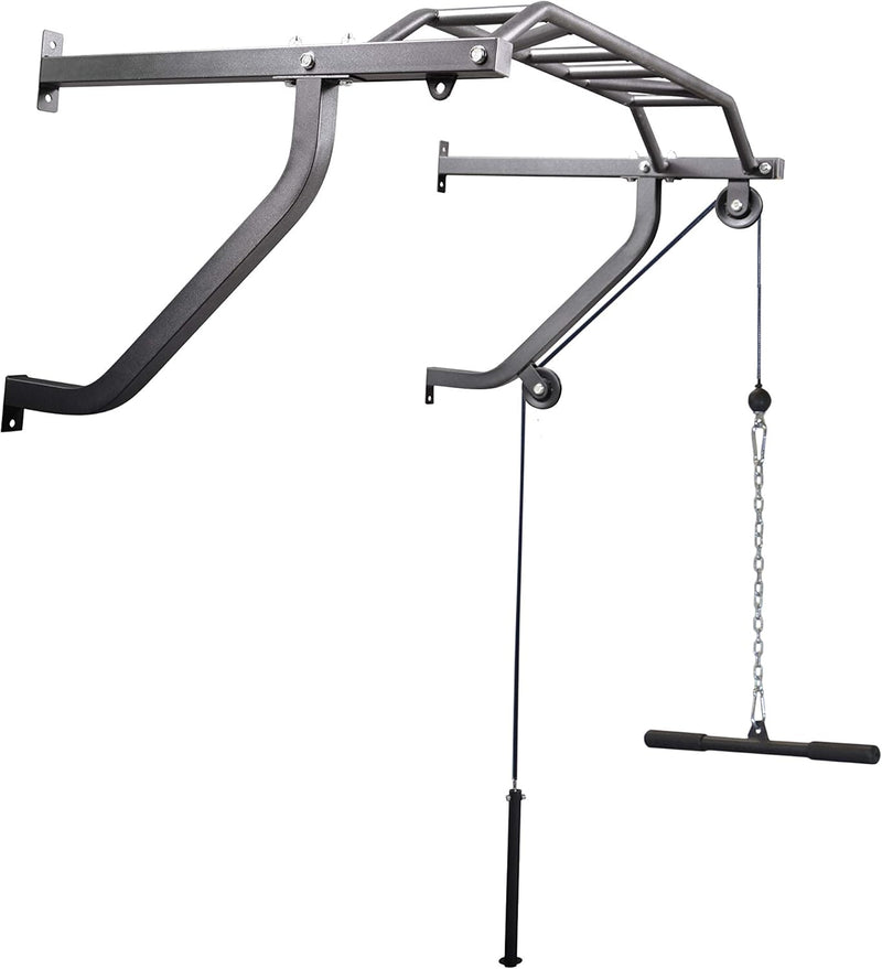 TrainHard® Multigriff Klimmzugstange Wandmontage mit Latzug & Boxsackhalterung, geprüfte und zertifi