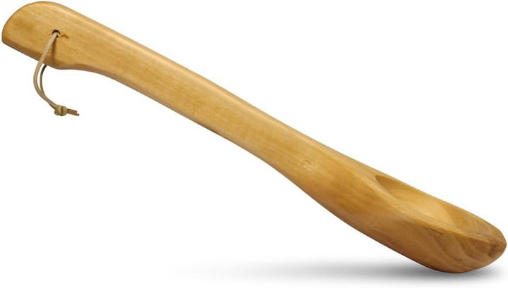 Sauna-Kelle aus dunklem Thermoholz - Traditionelle Aufgusskelle aus wärmebehandelter Erle - 40 cm Sa