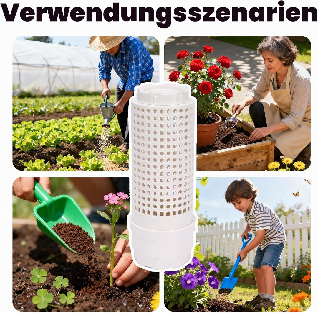 Wurmturm Garten – Mini Kompostbehälter für Outdoor &amp; Hochbeet – Bio Komposter mit Deckel und Belüftu