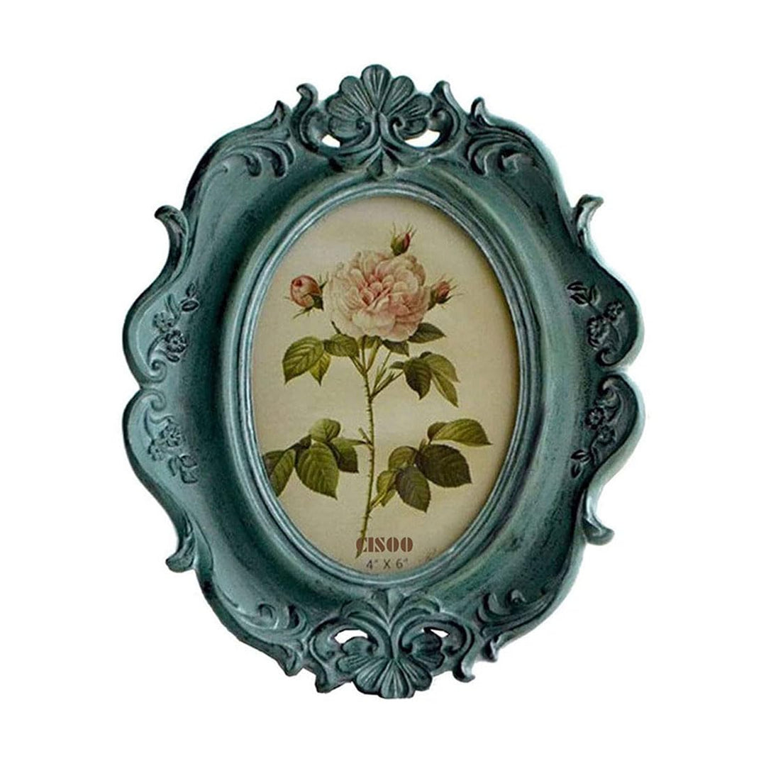 CISOO Ovaler Bilderrahmen im Vintage-Stil, 10,2 x 15,2 cm, Antik-Bilderrahmen, Tischdekoration und W