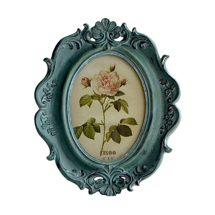 CISOO Ovaler Bilderrahmen im Vintage-Stil, 10,2 x 15,2 cm, Antik-Bilderrahmen, Tischdekoration und W