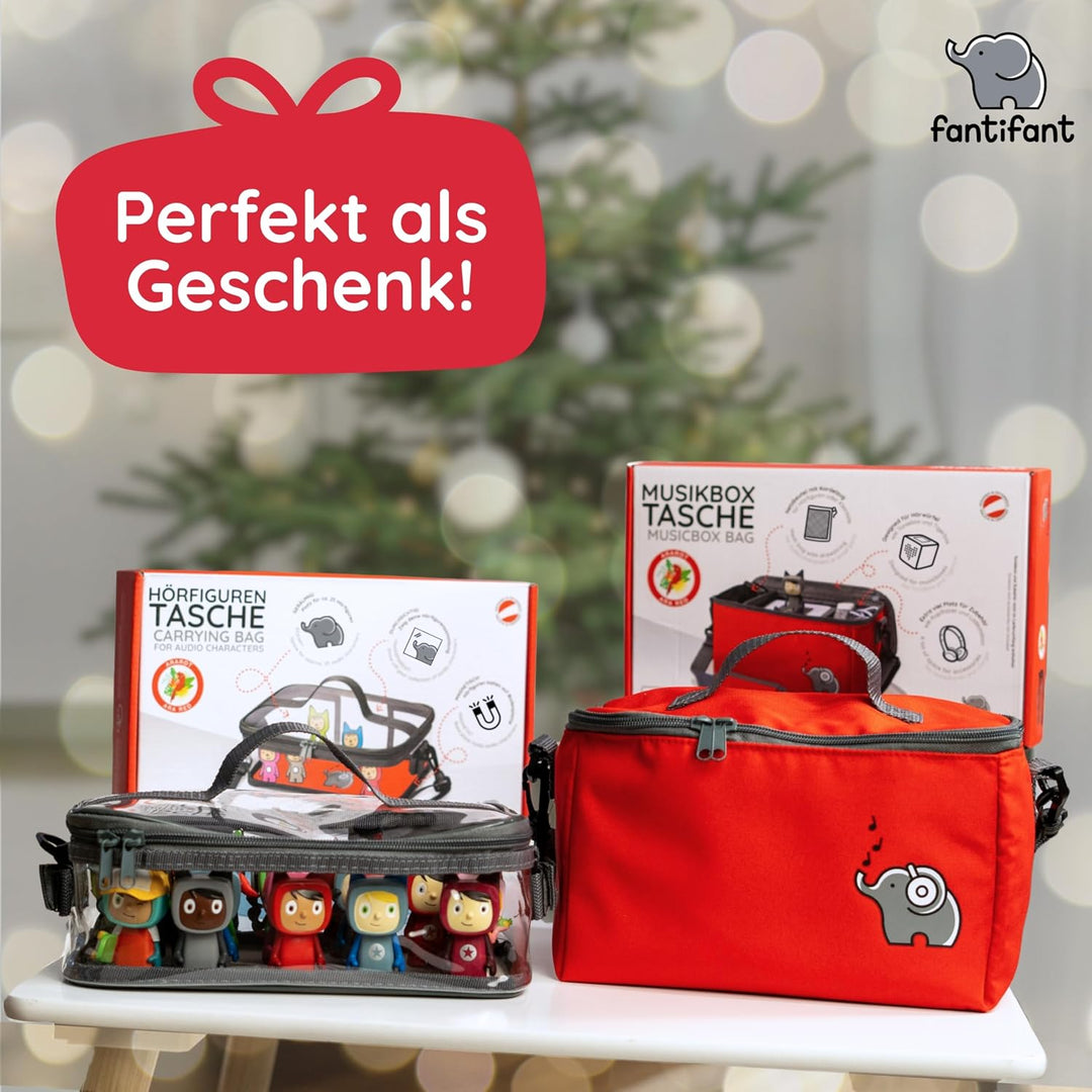 fantifant Musikbox Tasche für Toniebox [ + Netzbeutel für Tonie Aufbewahrung ] Flexible TRANSPORTTAS