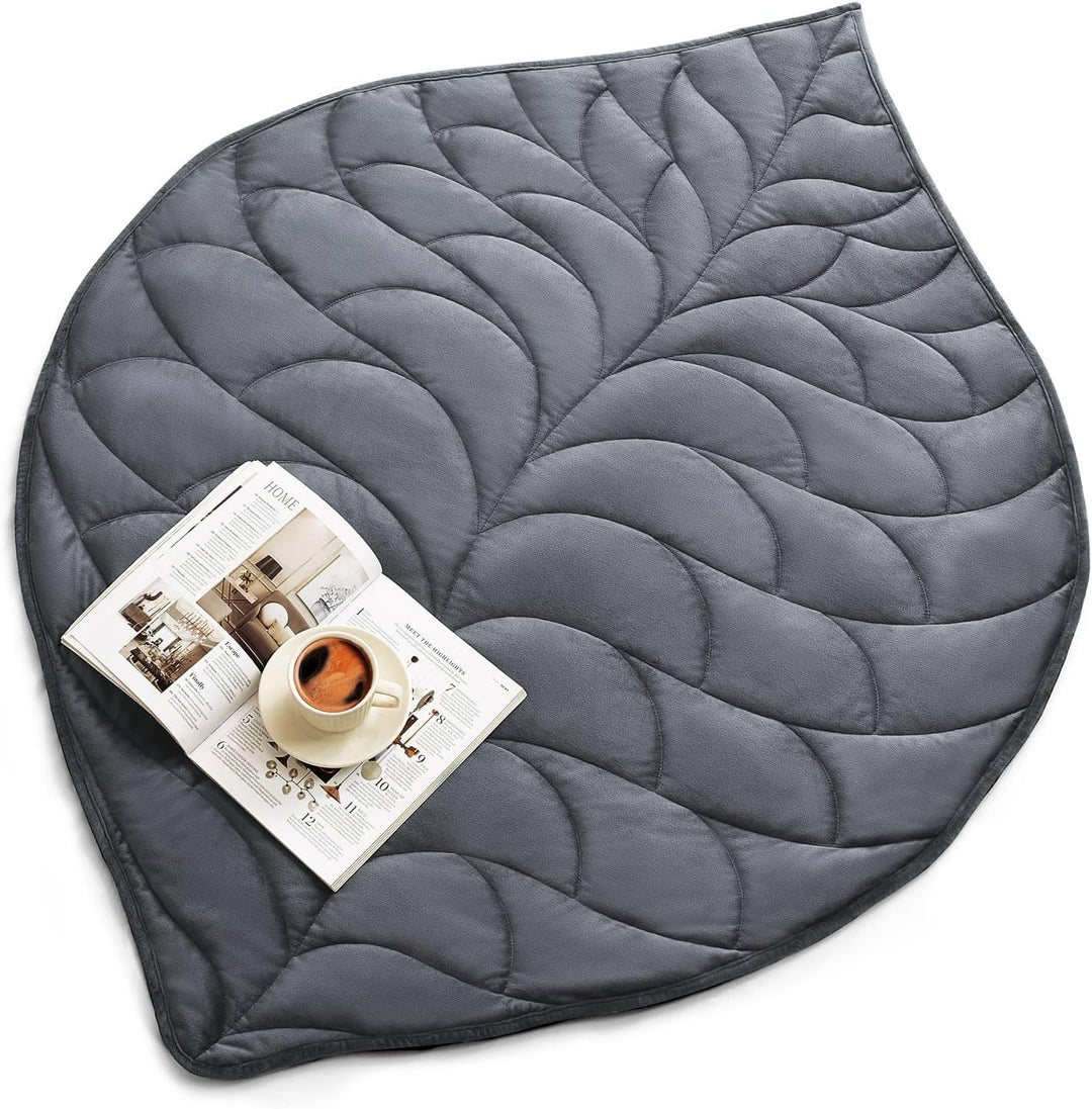 Sivio Gewichtsdecke 3,2kg Dunkelgrau 104x135cm | Kristallsamt, kuschelig &amp; tragbar, perfekt für Reis