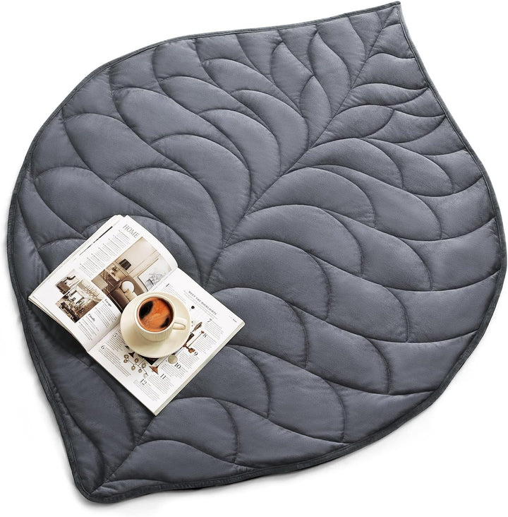 Sivio Gewichtsdecke 3,2kg Dunkelgrau 104x135cm | Kristallsamt, kuschelig &amp; tragbar, perfekt für Reis