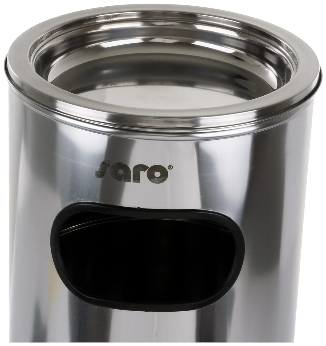 Saro REMCO Abfalleimer/Standascher, Edelstahl, Silber, 30 x 30 x 62 cm