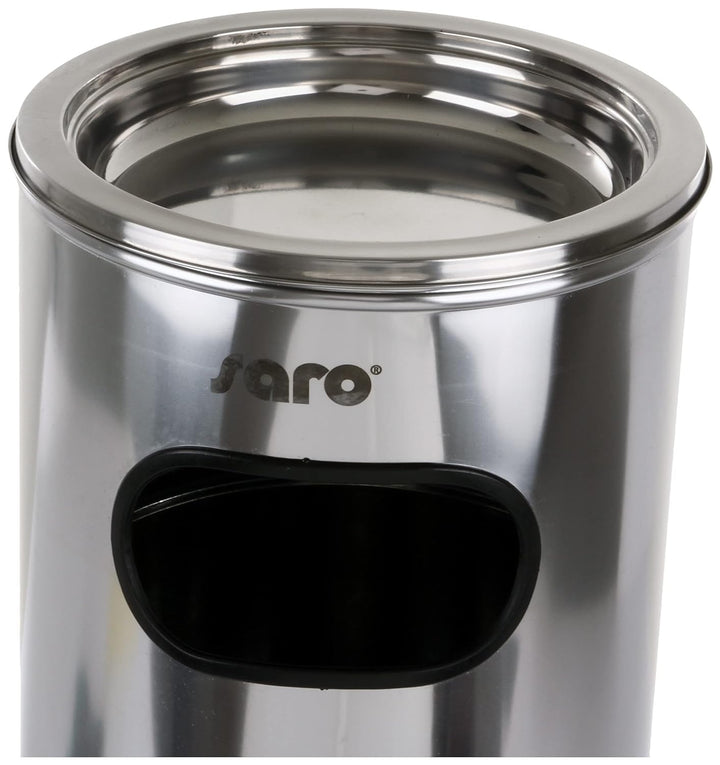 Saro REMCO Abfalleimer/Standascher, Edelstahl, Silber, 30 x 30 x 62 cm