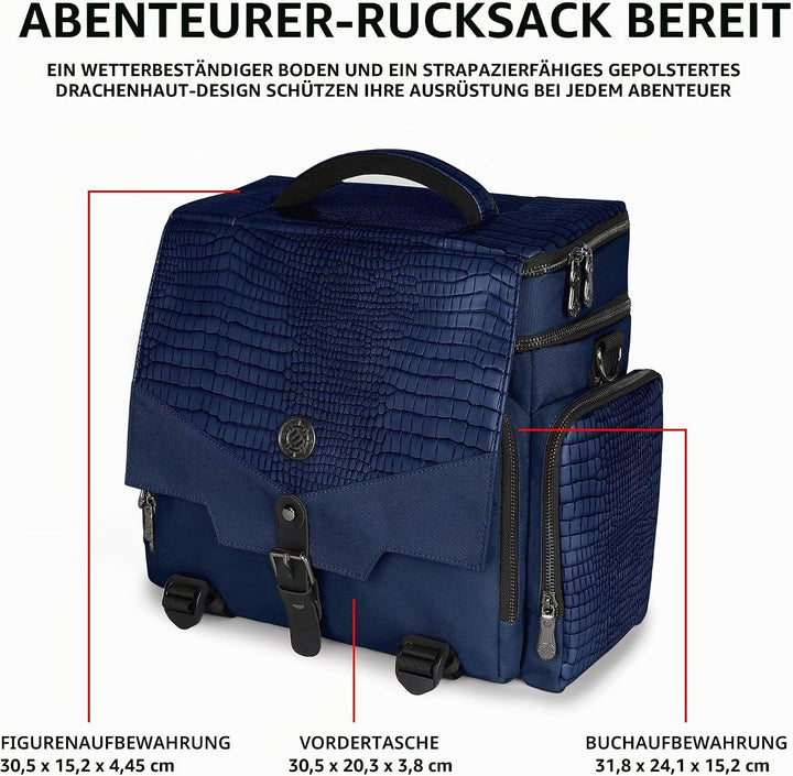 ENHANCE Tabletop RPG-Tasche des Abenteurers, Sammleredition - DND-Tasche mit Tabletop-Miniaturen-Auf