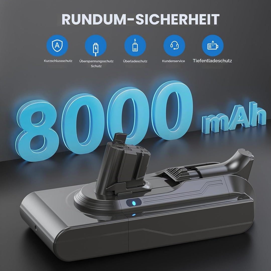 V11 Akku, Morpilot 25.2V 8000mAh Ersatzakku für SV15/SV16/V11 Outsize/Absolute Extra/Absolute Pro/Fl