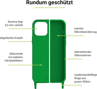 Artwizz HangOn Case kompatibel mit iPhone 14 Pro - Elastische Schutzhülle aus Silikon als Handykette