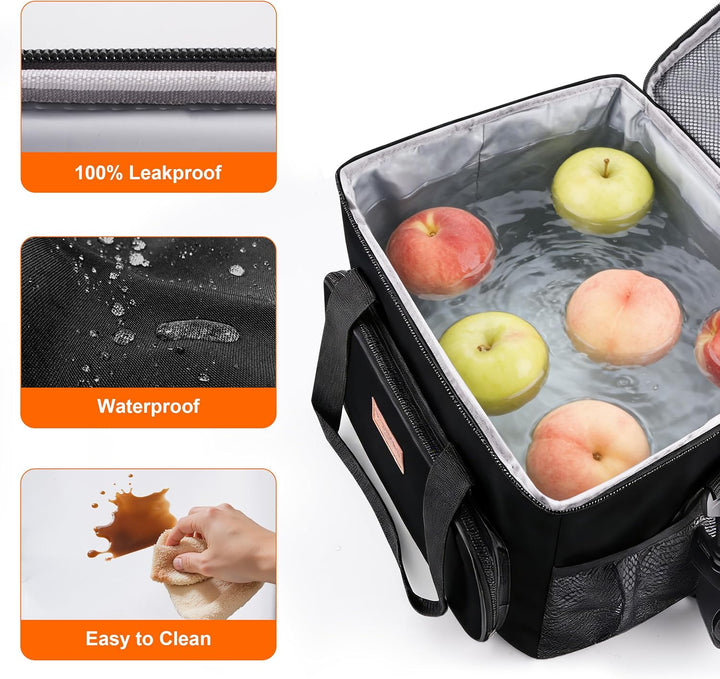 Isolierte Faltbare Kühltasche Lunchtasche wasserdichte Thermotasche Umhänge Tragetasche Für Herren D